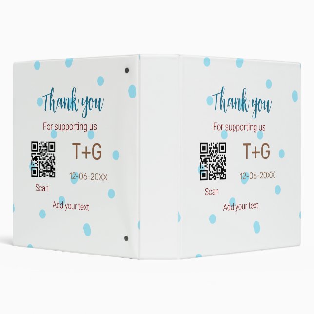 Classeur Fonds Lune de miel Ajouter Q R code nom de couple  (Arrière-plan)