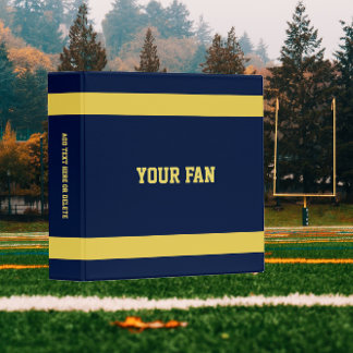Classeur Football Blue & Gold Personnalisé