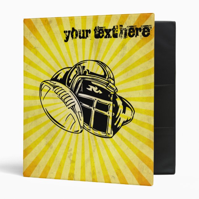 Classeur Football jaune (Devant/intérieur)