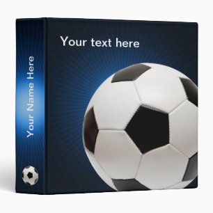 Classeur Football personnalisable   Football en bleu