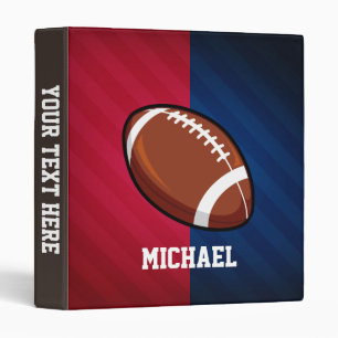 Classeur Football ; rouge, blanc et bleu