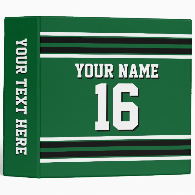 Classeur Forest Green Black Team Jersey Custom (Devant/Côté)
