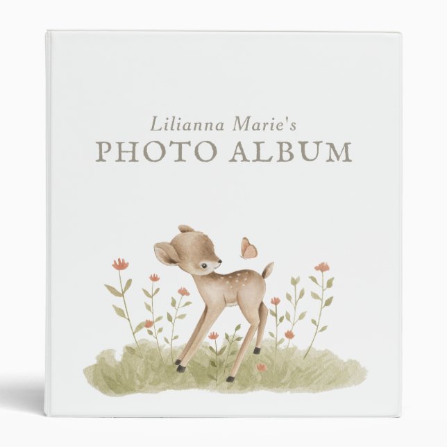 Classeur Forêt boisée Animaux Baby Photo Album (Devant)