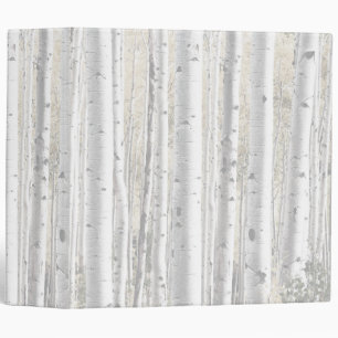 Classeur Forêt rustique d'arbre de bouleau blanc d'hiver