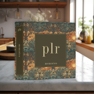 Classeur Forêt vintage William Morris Monogramme Keepssaké