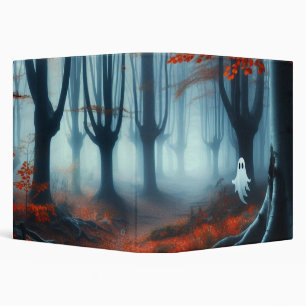 Classeur Forêts éffrayantes d'automne avec un fantôme