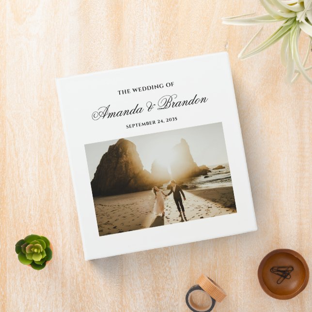 Classeur Formal Classic Black Script Photo Wedding Album (In Situ)