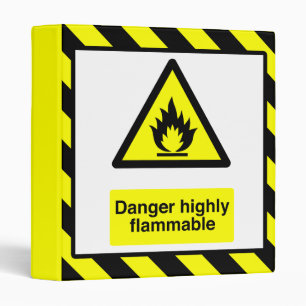 Classeur fortement inflammable de danger
