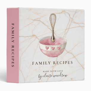 Classeur Fouet à recettes de famille élégantes personnalisé