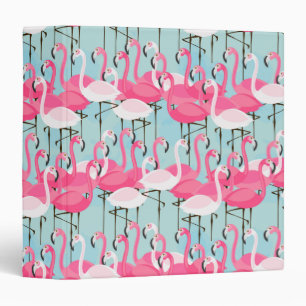 Classeur Foule rose et blanche des Flamants roses