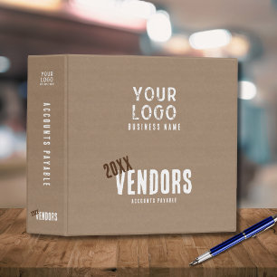 Classeur Fournisseurs A/P Charme Rustique Papier Kraft Entr