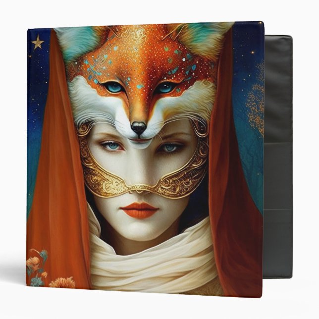 Classeur Fox Femme Surreal Imaginaire Art (Devant/Intérieur)