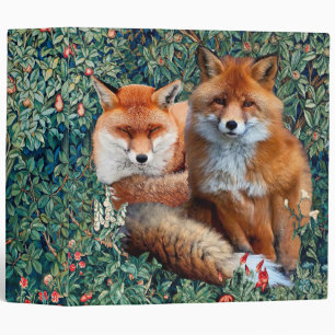 CLASSEUR FOXES ROUGES PARMI LA VERDURE, LE FOLIAGE ET LES F