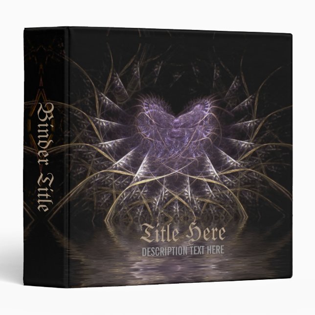 Classeur fractal du coeur pourpre (Devant/Côté)