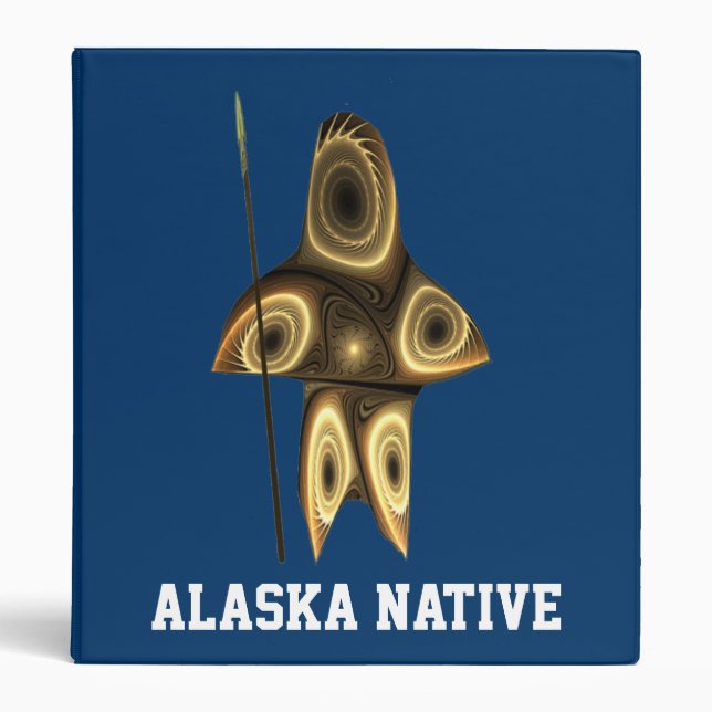 Classeur Fractal Inuit Hunter - Autochtone de l'Alaska (Devant)