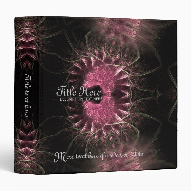 Classeur fractal Pinkellii (Devant/Côté)