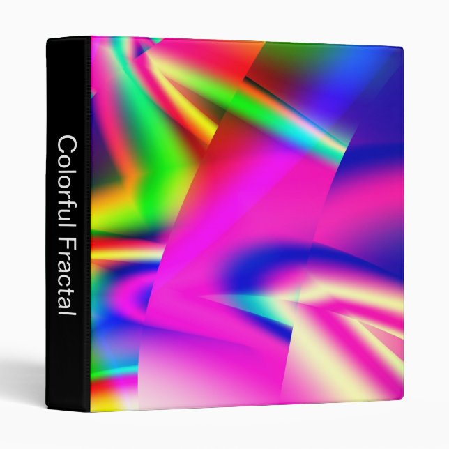 Classeur Fractale colorée (1 po) (Devant/Côté)