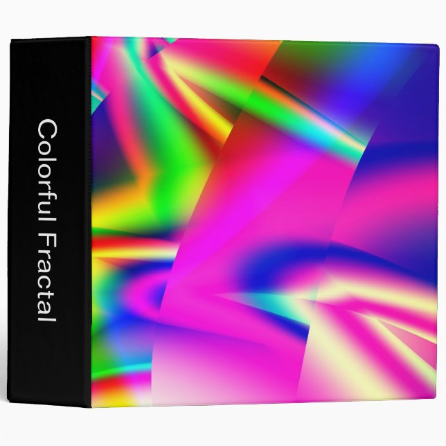 Classeur Fractale colorée (2 po) (Devant/Côté)