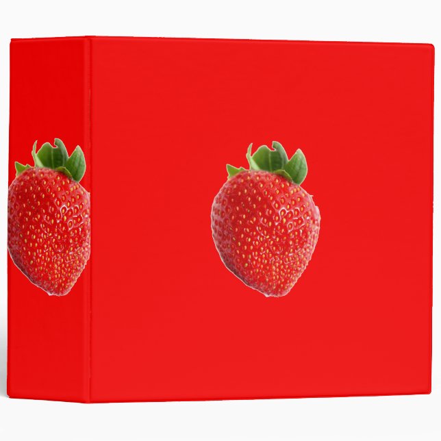 Classeur Fraise d'été (Devant/Côté)