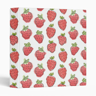 Classeur Fraises d'aquarelle