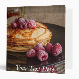 Classeur Framboises sur une pile de Pancakes français