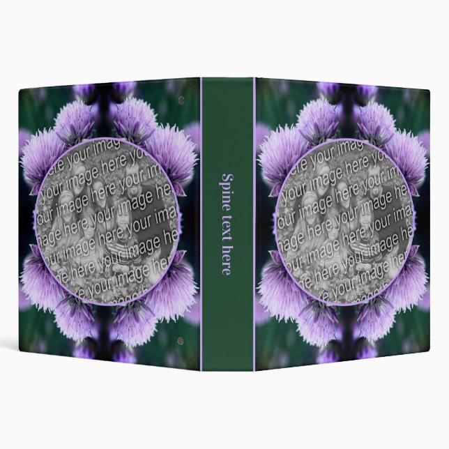 Classeur Frame de Scallion Violet Fleur Ajoutez Votre Propr (Arrière-plan)