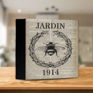 Classeur francais botanique vintage queen bee