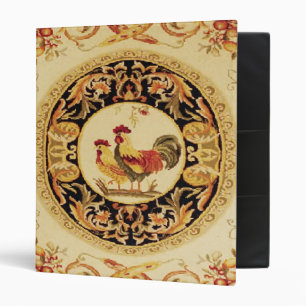 Classeur français d'Avery de motif de coq/poule de
