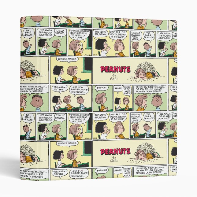 Classeur Franklin, Pepperment Patty & Marcie | Classe mathé (Devant/Côté)