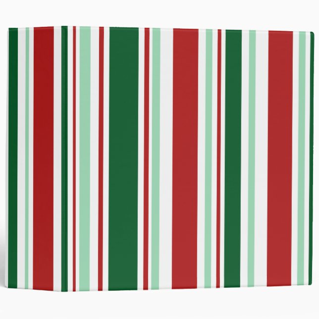 Classeur Frappes de Noël : Rouge/Menthe Vert/Vert foncé/Bla (Devant/Côté)