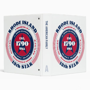 Classeur Freedom Loyalty Unity Rhode Island Circle Custom
