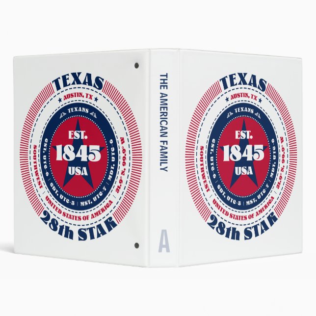 Classeur Freedom Loyalty Unity Texas Circle Custom (Arrière-plan)