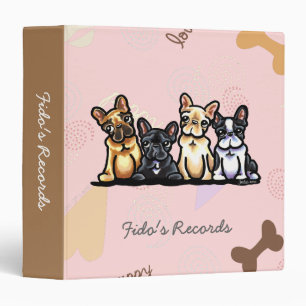 Classeur French Bulldog Off-Leash Art™ Enregistrements pour