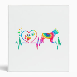 Classeur Frenchie Bulldog Maman Papa Heartbeat Tie Dye Cade