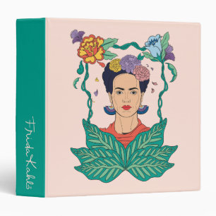Classeur Frida Kahlo Graphisme du cadre floral