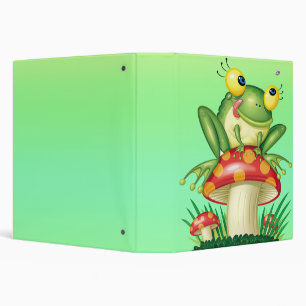 Classeur froggy mignonne sur toadstool