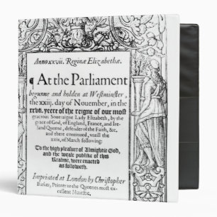 Classeur Frontispice à un compte du parlement