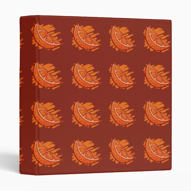 Classeur Fruit Motif Sang Orange Cadeaux (Devant/Côté)