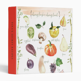 Classeur Fruits & Légumes Aquarelle Vibrants Recette