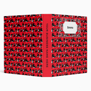 Classeur Funny Black Red Cat Fitness