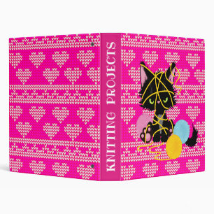 Classeur Funny Chat Tricot chaotique