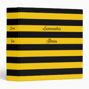 Classeur Funny Classic Bumble Bee Stripes Motif rayé