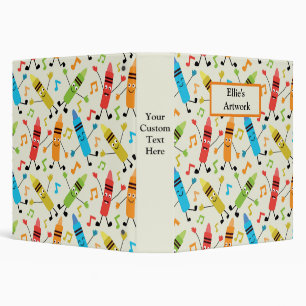 Classeur Funny Crayons Artiste d'art pour enfants Keepsaké