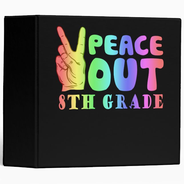 Classeur Funny Peace Out 8e année (Devant/Côté)