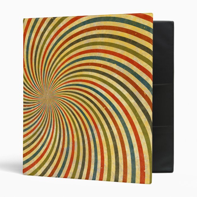 Classeur Funny Retro Grunge Swirl + votre idée (Devant/intérieur)