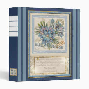 Classeur G Bureau de création Fleur bleue