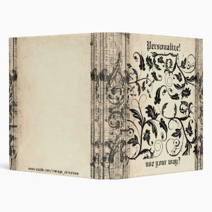 Classeur gagné de motif de journal âgé par