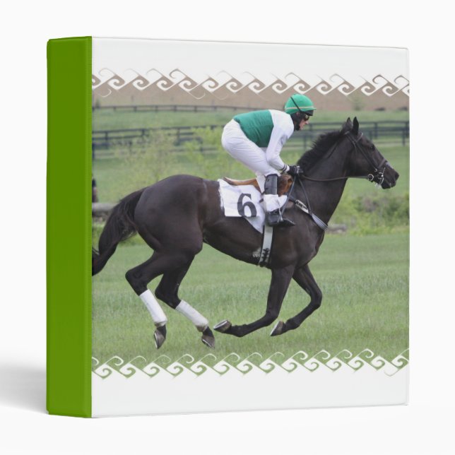 Classeur galopant de cheval de course (Devant/Côté)