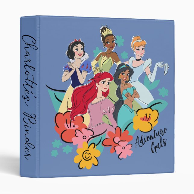 Classeur Gals d'aventure Disney Princess (Devant/Côté)