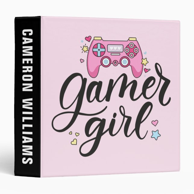 Classeur Gamer fille (Devant/Côté)